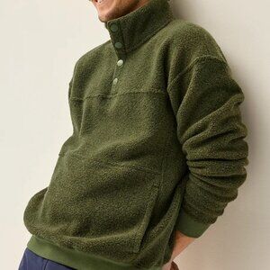 Outdoor Voices Men's MegaFleece Snap Up in Green SZ M